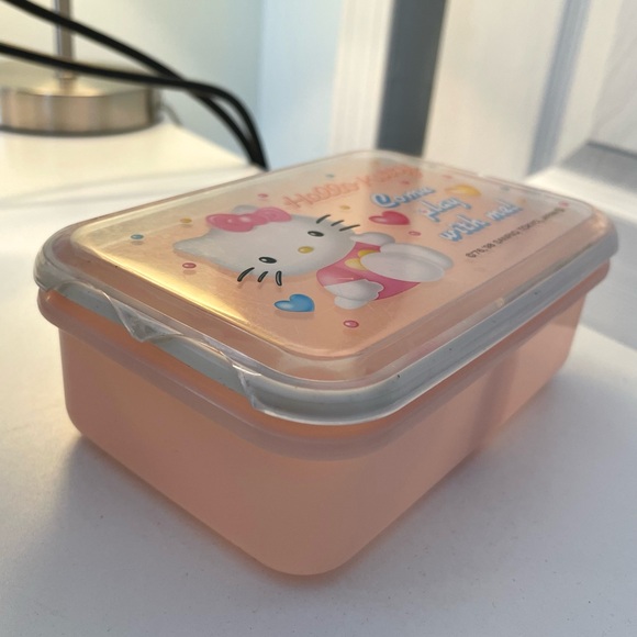Vintage Hello Kitty Kids Lunch Box Bento Pink Y2K Rare Plastic Japan 90s Kawaii - Picture 7 of 7